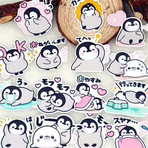 40 pcs Homemade cute penguin facial expression Home decor on laptop sticker decal/ Decorative scrapbooking / DIY stickers