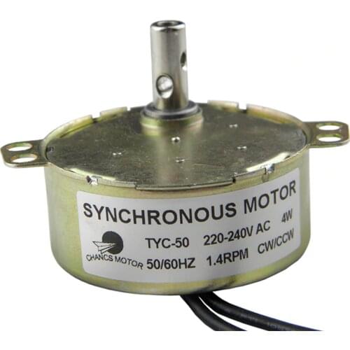 CHANCS TYC-50 220V Permanent Magnet AC Synchronous Motor 1.4RPM CW/CCW Low Speed Motor