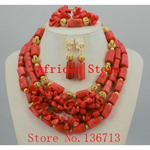 New Amazing Yellow African Coral Beads Jewelry Set Nigerian Wedding Beads Necklace Bridal Jewelry Sets Free Shipping HD342-2