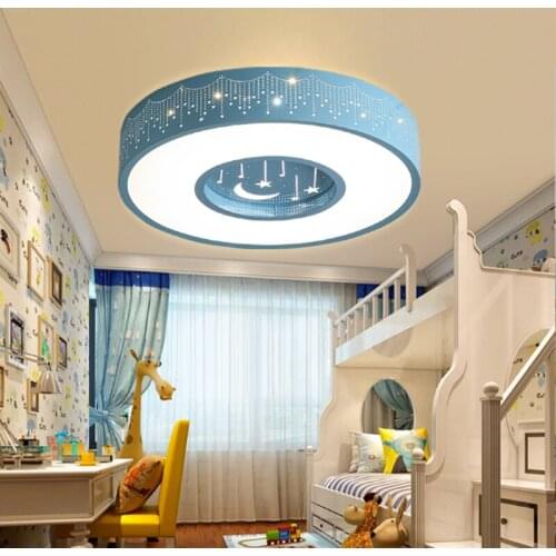 New Childrens Light Meteor Shower Pink Round Girl Room Ceiling Lamp Cartoon Bedroom Lamp led lighting fixture led lamps home