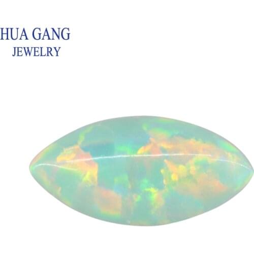 OP17 Opal Loose Stones Rectangle Shape Base Cabochon Created Opal Beads Semi-Precious Stones For Jewelry Making 3x5mm-10x14mm