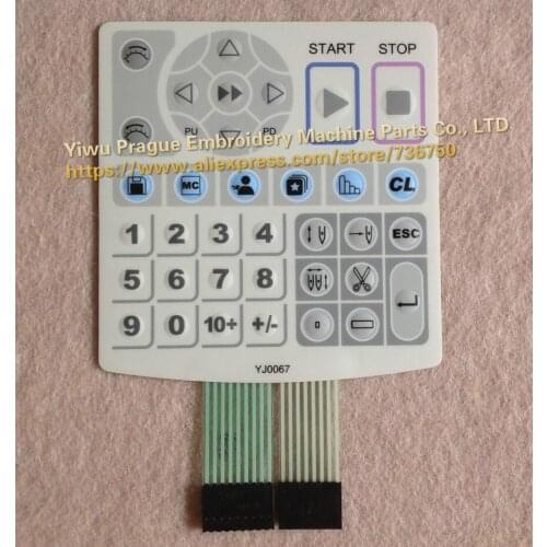 Genuine Dahao YJ0067 keyboard keypad membrane switch for operation box panel 129S China embroidery machine spare parts 736750