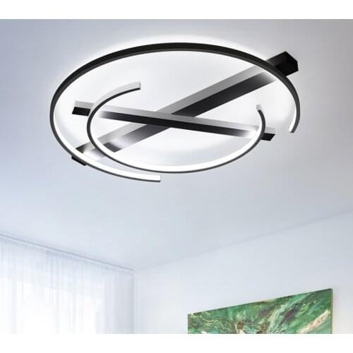 Creative Modern Led Ceiling Lights For Living Room Bedroom Study Balcony Indoor Lighting Black White Personality Lamp Fixture