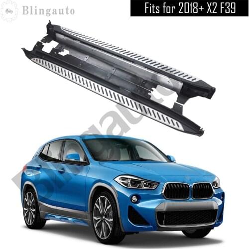 Fits for B.MW X2 F39 2018 2019 2020 2Pcs left right Aluminium running board side step nerf bar car pedal protect stairs
