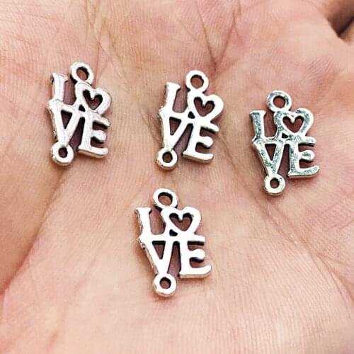 10pcs 17x10mm Love Heart Connector Charms For Jewelry Making Antique Silver Color Jewelry Accessories Findings Handmade Craft