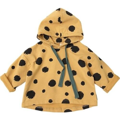 Casual Boys Dot Shirts Teenage Long Sleeve Tops School Boy Cotton Hoody Shirt Toddler Baby Outdoor Clothes