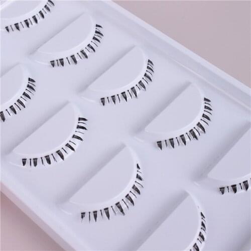NEW 5pairs under lashes super soft clear band bottom false eyelash transparent stalk faux mink mellow lower lashes
