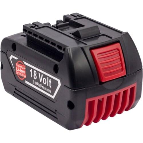 New Replacement Bosch18V 8Ah Wireless Power Tool BAT609 BAT610 BAT618 BAT619G Rechargeable Lithium Ion Battery with 3A Charger