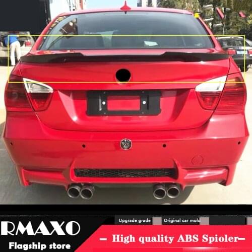 For BMW M3 E90 Spoiler 2006-2010 BMW E90 320li 325li spoiler M4K ABS Material Car Rear Wing Primer Color Rear Spoiler