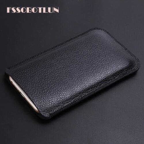 FSSSOBOTLUN super slim Microfiber Leather sleeve Bag cover case For Meizu 16th Plus 16 (16X) Note 9 8 X8 M8c M8 (V8 pro) M8 Lite