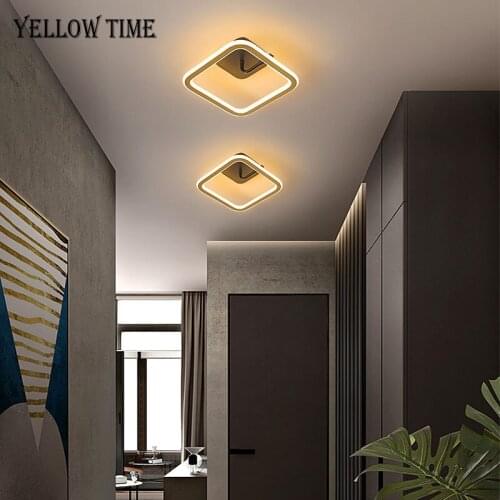 LED Ceiling Lamp Aisle Corridor Indoor Lighting Fixture For Living room Bedroom Dining room Gold 12W 18W Small Led Ceiling Light