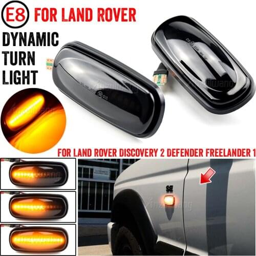 LED Turn Signal Dynamic Sweep Side Marker Lamp Repeater Indicator Light for Discovery 2 99-04 Freelander Defender XGB000030