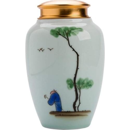 Cremation Urn for Human Ashes Adult Funeral Urn Handcrafted Burial Urns to Honors Your Loved One Screw Double layer screw Cap