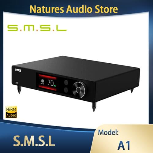 SMSL A1 High Resolution Power Amplifier Small Delicate Class A AMP RCA Input 6.35 Earphone PGA2311 Powerful Driving Force