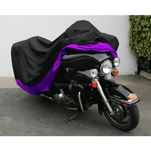 XXXL Purple Outdoor Motorcycle Cover Waterproof Motorbike Cover ATV UV Protector 295*110*140 cm