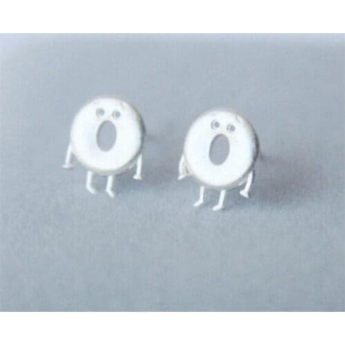 Season Gate 925 Sterling Silver Lovely Funny Drawing Cartoon Villain Fashion Earrings for Women Girls Jewelry Gift SE020