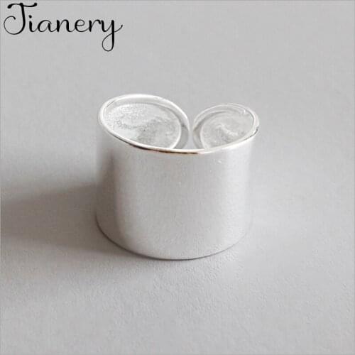 JIANERY Vintage Silver Color Smooth Rings For Women Finger Ring 2019 Female Bohemian Jewelry Gifts