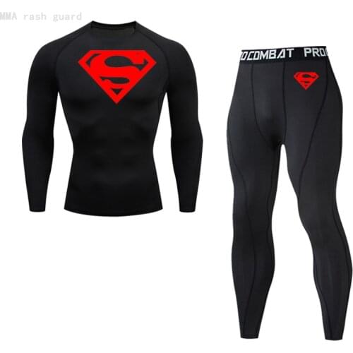 Winter Sports Fitness Clothing Long Johns Men 2-pc/Set Warm Shirt Leggings Thermal Underwear Track Sport Suits Jogging Suit 4xl