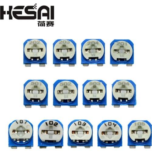 130pcs 13 Type Trimming Potentiometer RM-065 Top Adjustment 100ohm-1Mohm RM065 Variable Resistors Assorted Kit