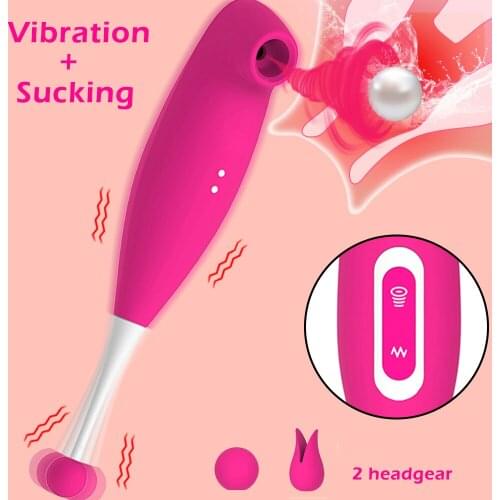 2 in 1 G-Spot Vibrators for Women Vaginal Sucking Clitoris Stimulator Vagina Orgasm Nipple Massager Adult Sex Toys for Female AV