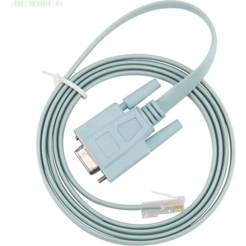 300pcs/lot 9 Pin DB9 COM Serial RS232 to RJ45 Cat5 Ethernet LAN Console Cable Switch Line For Routers wholesale cheap