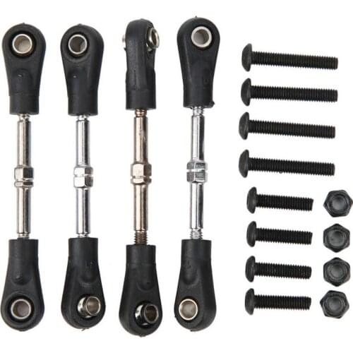 4Pcs Pull Rod Steering Servo Link Rod for 1/10 RC Buggy Off‑Road Car( Himoto LRP Tamiya VRX Losi Redcat Arrma)