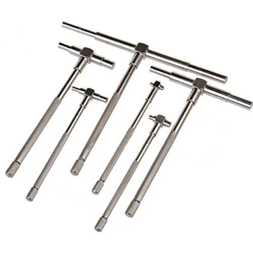 6PCS/Set Precision Telescoping Gauges Set Stainless Steel T-Bore Hole Gauges Telescopic Cylinder Bore Gauge with Storage Bag