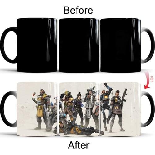 APEX PS4 Game Creative Color Change Mugs Discoloration Cup Ceramic Coffee Mug Magical Cup Gift
