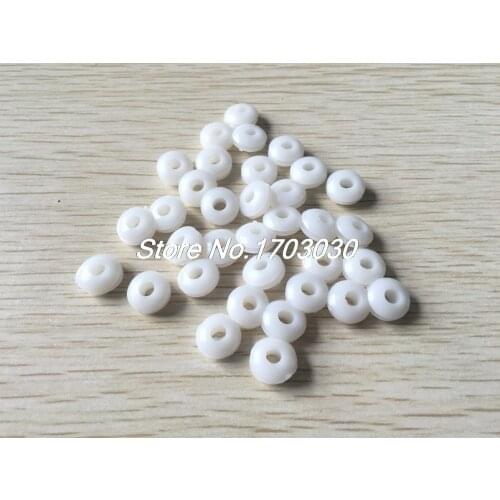 200pcs 5mm x 10mm White Rubber Wiring Grommets Ring Cable Protector