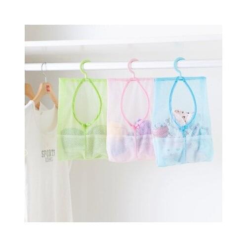 Free shipping BF050 Fashion Dust proof storage bag with hook transparent grid bag mesh bag 37*22cm