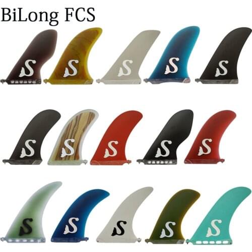 BiLong FCS Surfboard Fin Fiberglass Center Single box 9-10-11" inch Longboard US Base Sup Surf Fins paddle board Fins