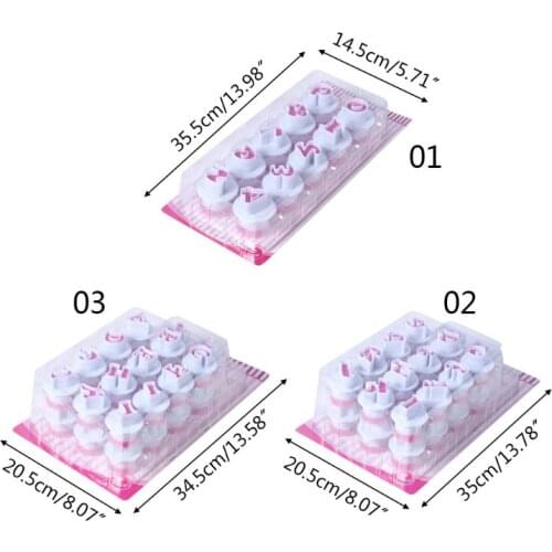 Letter Digital Number Fondant Cookie Cake Cutter Stamp Plunger Mold DIY Baking 896A