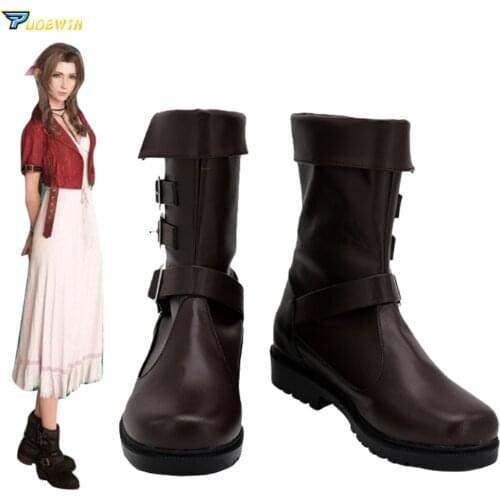 Final Fantasy Ⅶ FF7 Aerith Gainsborough Cosplay Shoes Custom Made Boots