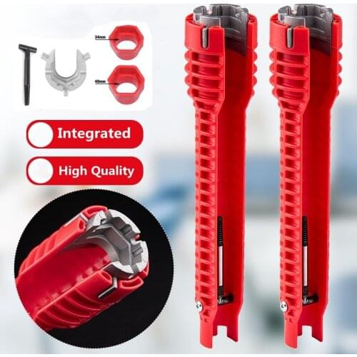 NEW 8 In 1 Flume Wrench Anti-slip Kitchen Sink Repair Wrench Bathroom Faucet Assembly Plumbing Installation Wrench