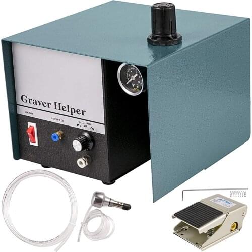 Jewelry Engraving Machine 1400 RPM Adjustable Speed Pneumatic Hand Engraving Machines 80W Graver Handpiece