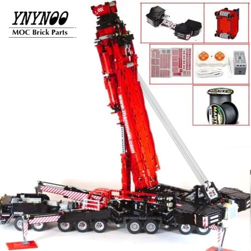 NEW Upgraded Power Mobile Crane Building Blocks Model MOC-20920 LTM11200 Liebherrs High-tech Motor Kit DIY Bricks Toys Boy Gifts