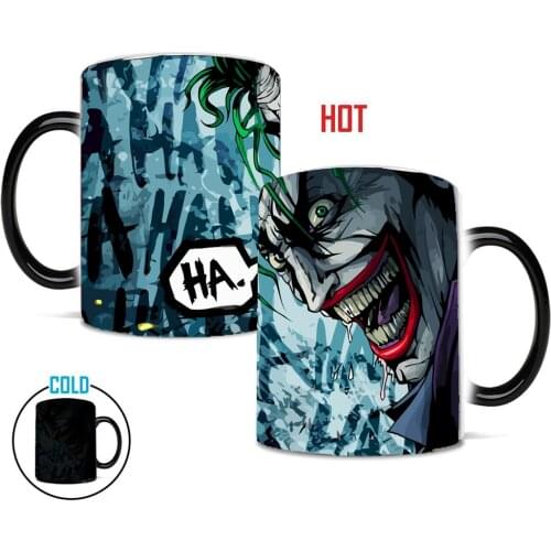 The Dark Knight joker mug heat sensitive coffee Mugs Color Changing Mugs best christmas gift mug for your friends drop shipping