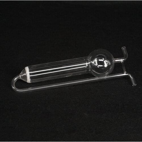 50ml Lab Clear Glass Porous Absorbing Tube U-shape Gas Sampling Bottle Glassware
