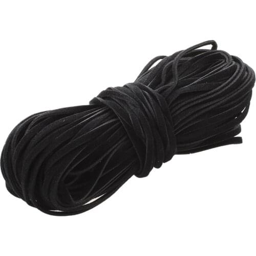 18m Suede Leather String Ribbon Cord 2mm Black DIY Deco