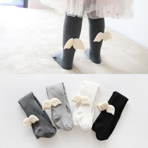 Cute Toddler Baby Kids Soft Cotton Angel Wings Pantyhose Tights Hosiery Warm Stockings Children Girl Tights