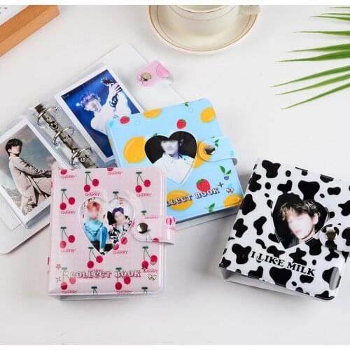 Cute Mini Holds 20 Pockets Instax Album Jelly Color Photo Album for Stickers Photo Card 7s 8 25 50s Mini 3 Inch Album