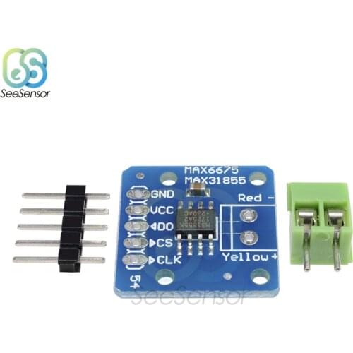 MAX31855 MAX6675 Module K Type Thermocouple Temperature Sensor Breakout Board Temperature Measurement Module 3-5V DC