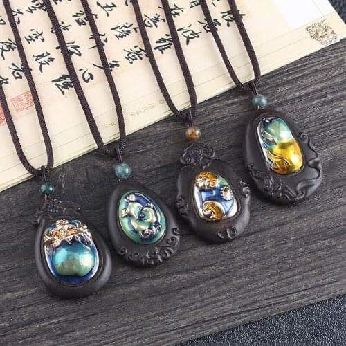 Handmade Unisex Ethnic Style Wooden Beads Pendant Necklace For Women Men Long Necklaces Chain Jewelry Gifts