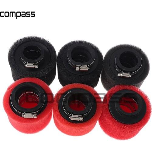 Black and Red Straight Neck Foam Air Filter 35mm 38mm 42mm 45mm 48mm 58mm Sponge Cleaner Moped Scooter Dirt Pit Bike Motorcycle