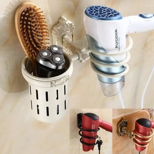 Blower stand Hair Straightener Storage Bathroom Shelf Accessories Hair Dryer Holder Rack Organizer Wall Mounted