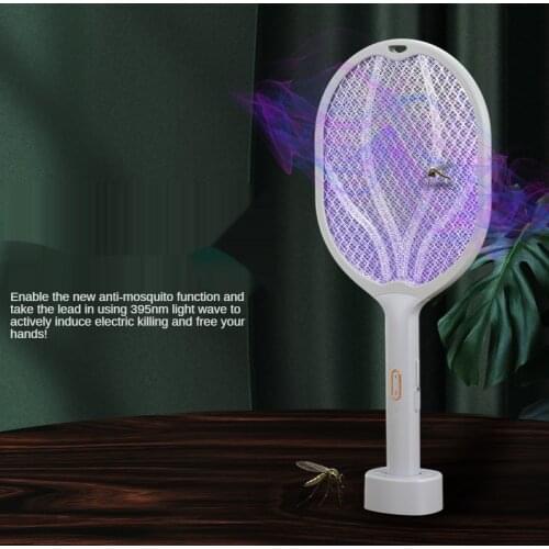 Portable Handheld Bug Zapper Racket USB Rechargeable Electric Fly Swatter Mosquito Trap Large Fly Zapper for Home