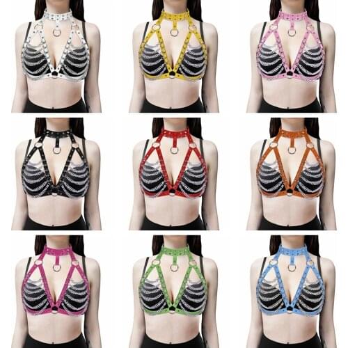 Harness Fashion Adjust Handmade PU Leather Harness Belts Body Bondage Punk Straps Chest Stylish Accessorie Gothic Bdsm Rave Wear
