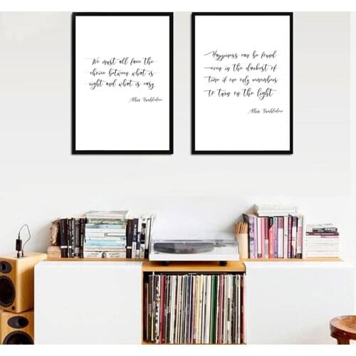 Albus Dumbledore Quote Posters Happiness Can Be Found Canvas Painting Prints Wall Art Pictures for Kids Rooms Living Room Decor