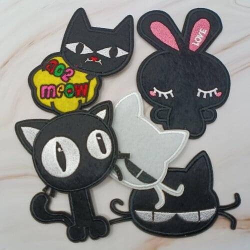 Remendos para crianças em ferro em animais fofos, conjunto de apliques para camisetas diy, transferência de calor de vinil unicó