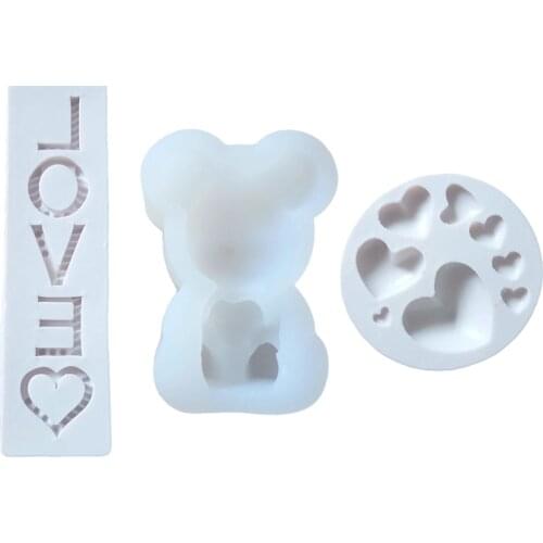 Silicone Mold Heart-shaped Bear Mould For Cake Pastry Baking Chocolate Candy Fondant Bakeware Dessert Mould Kitchen DIY Decor
